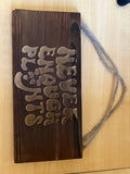 Ambrosine Wood Engraved Signs