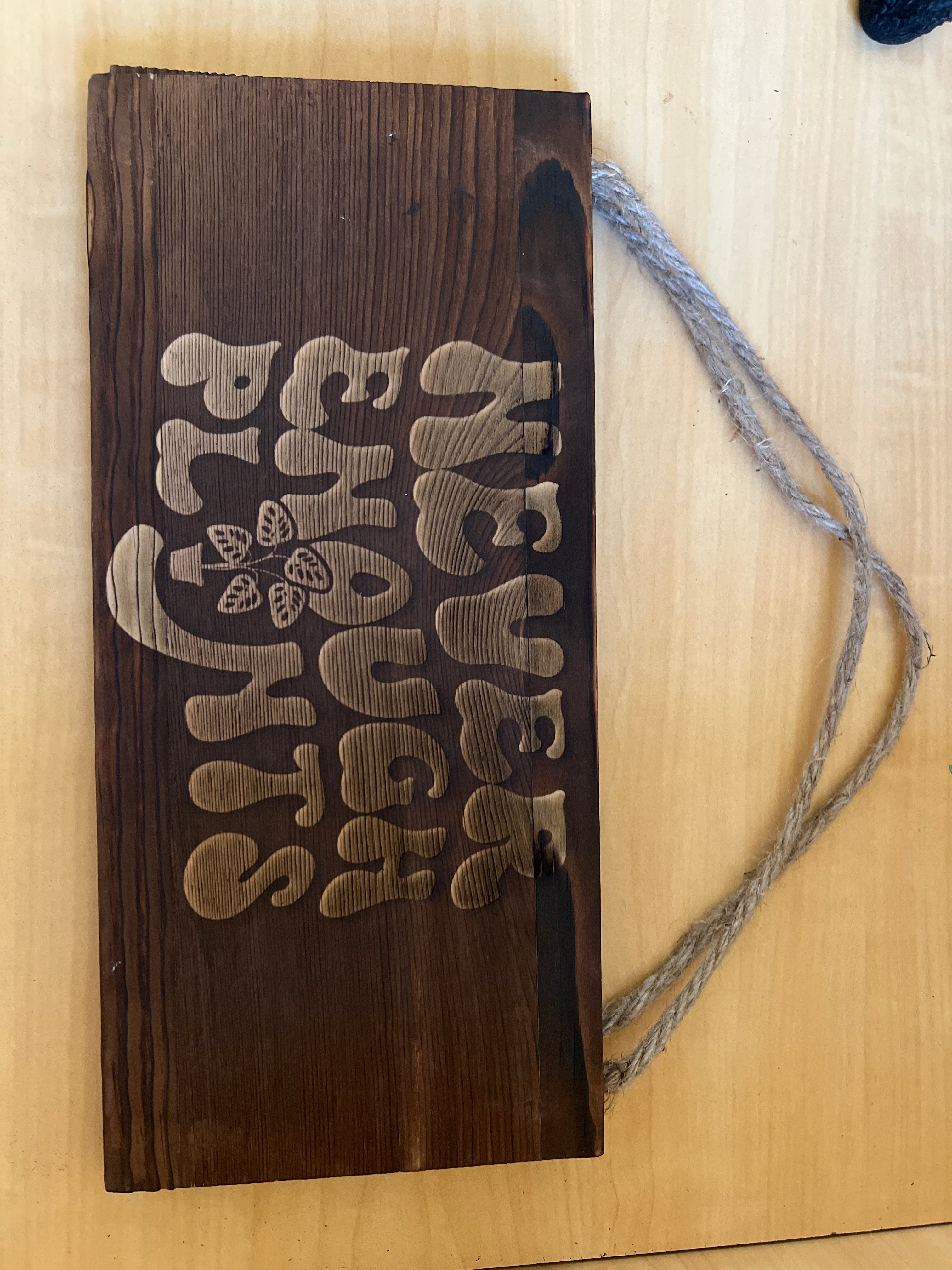 Ambrosine Wood Engraved Signs