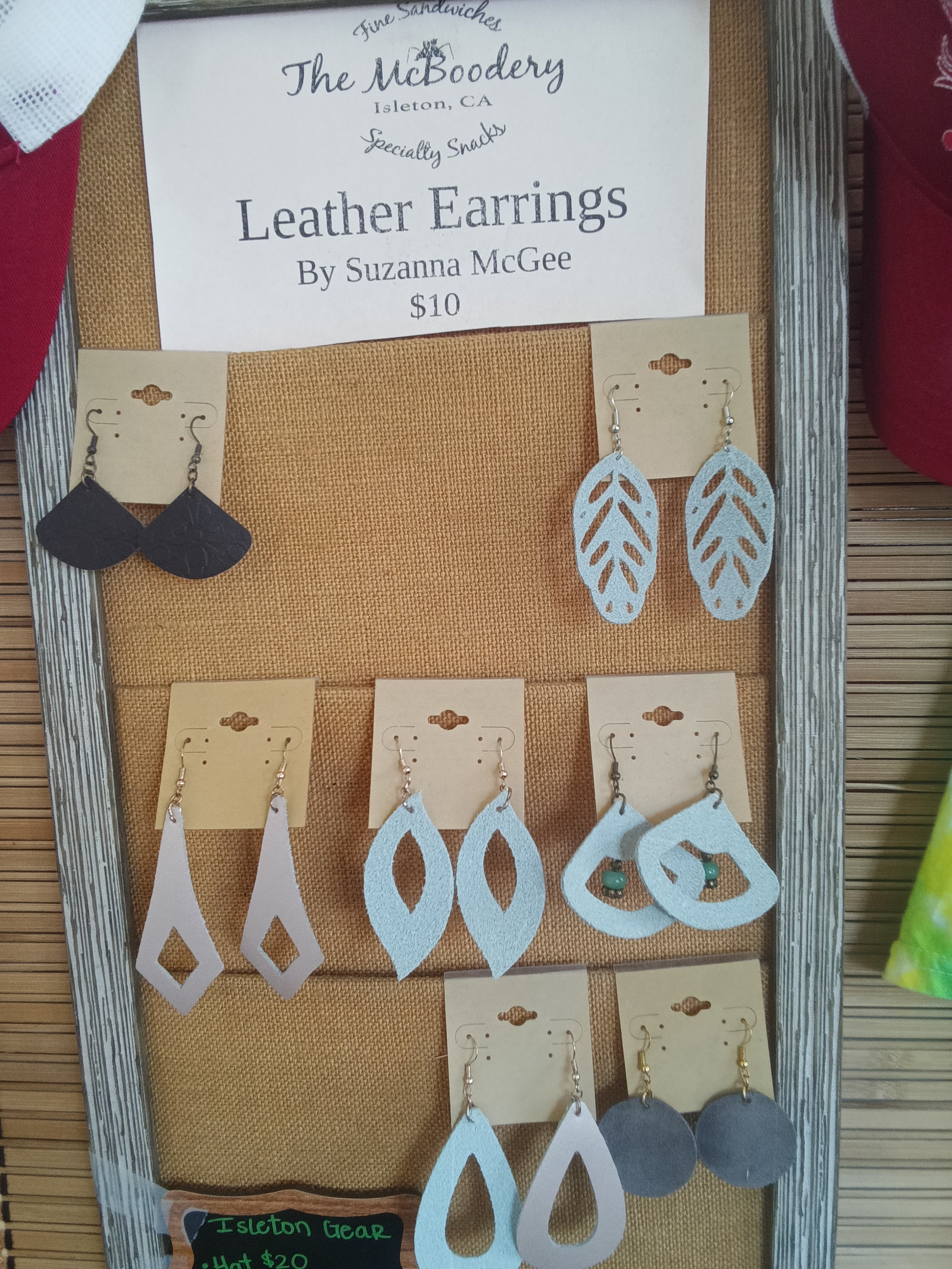 Leather earrings