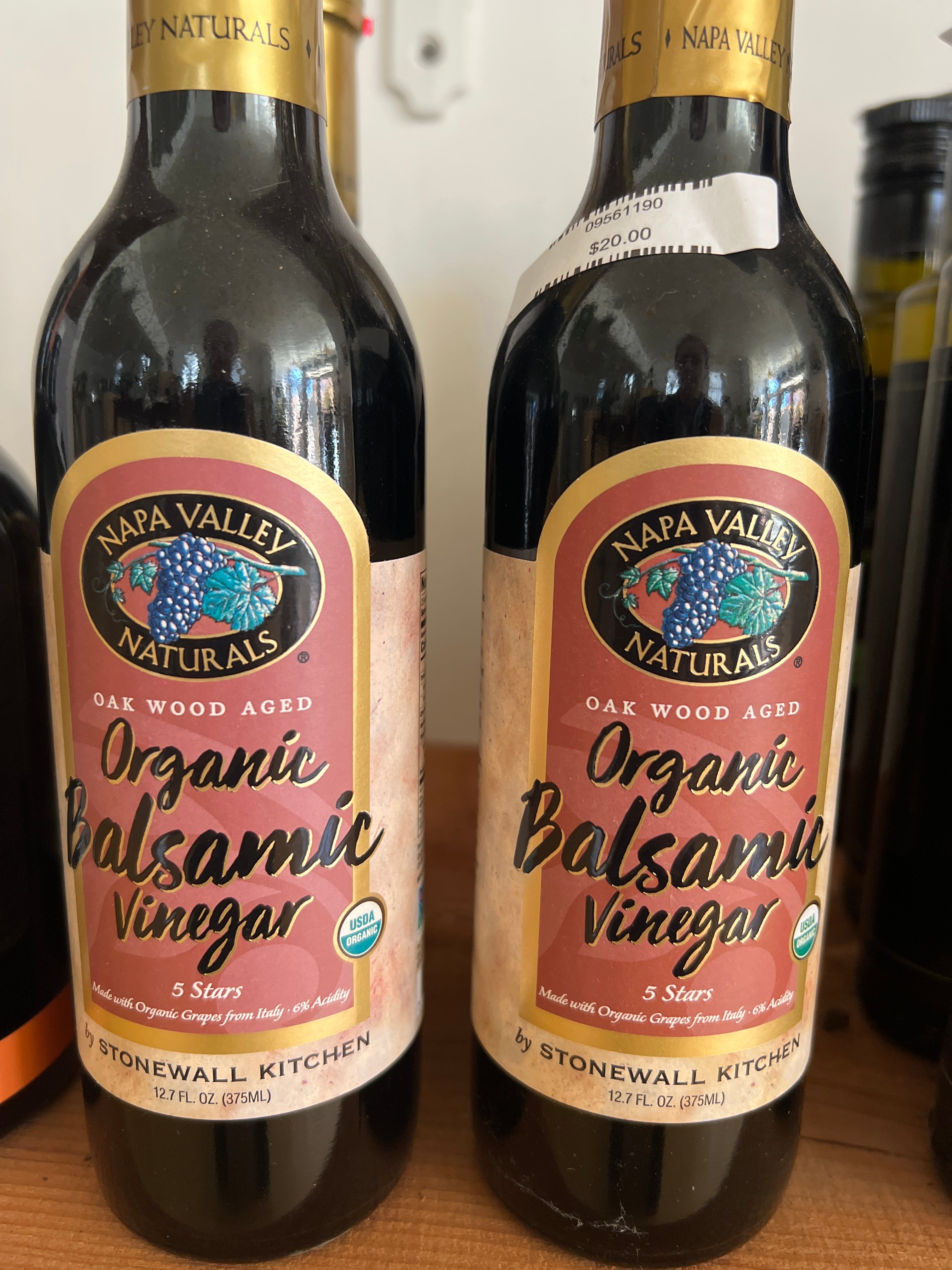 Organic balsamic vinegar, Napa Valley