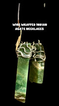 Wire wrapped Indian Agate Necklace